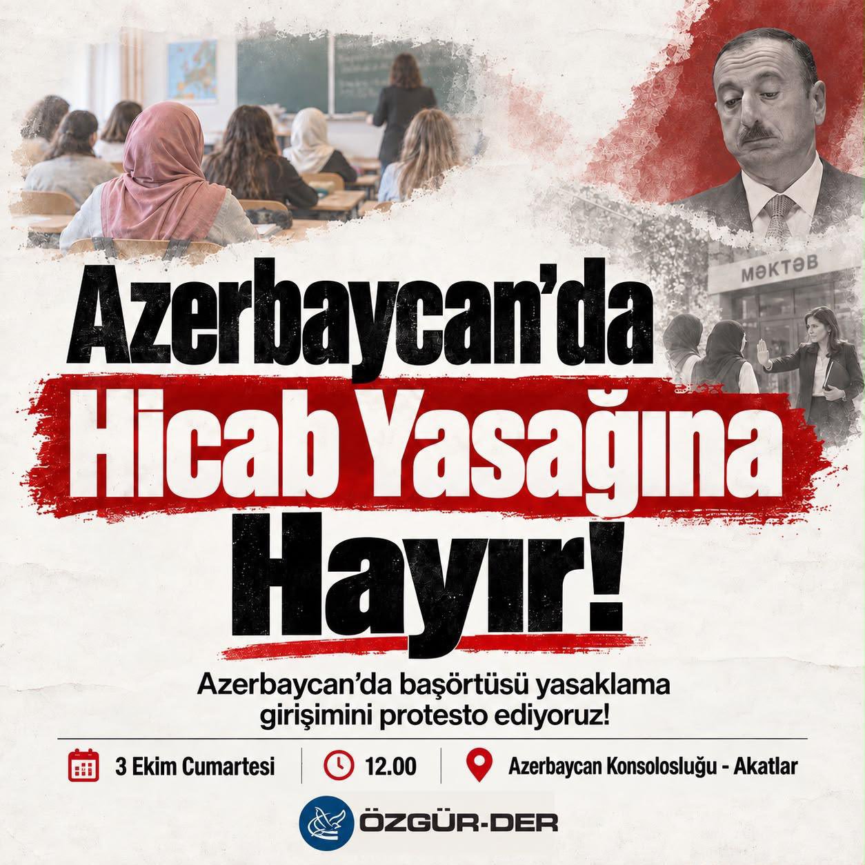 "AZERBAYCAN'DA HİCAB YASAĞINA HAYIR!"